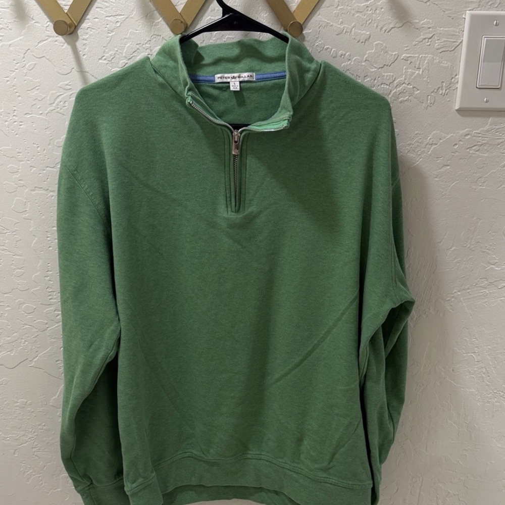 Green Half-Zip Pullover Sweater